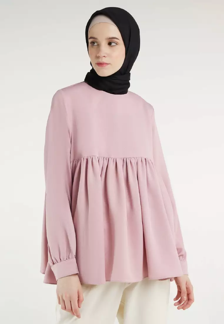 Mayonette Gemi Tunik - Blouse Atasan Muslim Fashion Wanita Terlaris - Lilac