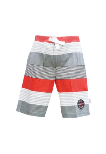 Curiosity Fashion red Curiosity Racing Striped Shorts for Boys with UV Protection 536E8KAC01797DGS_1