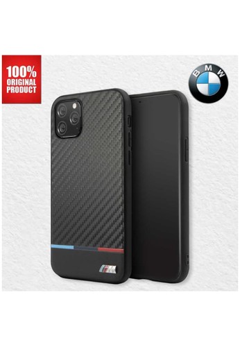 BMW black BMW - Case iPhone 11 Pro Max 6.5" - Carbon Pu Leather Tricolor Stripe - Black 7E29AESA48D7DDGS_1