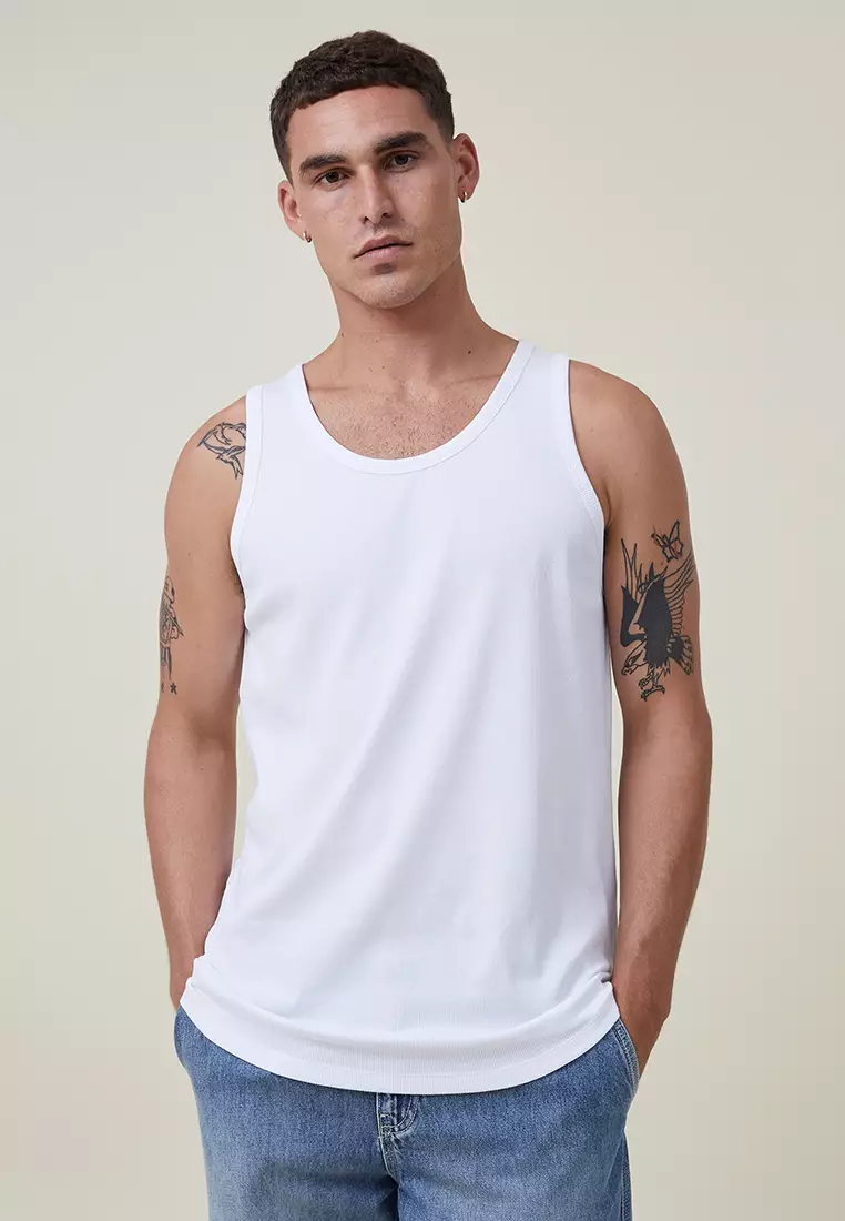 Denim Loose Fit Rib Top main image 1