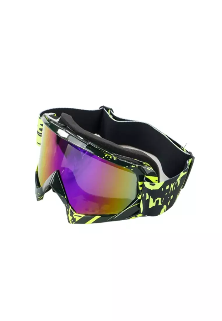 Haqy Kacamata Goggles Ski Ice Skating Cycling Motorcycle Unisex Design Sporty Matrial PC Sponge ORIGINAL - Green