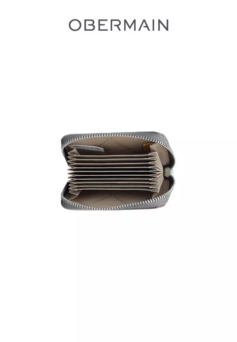 Ladies RFID Cardholder Genuine Leather Pewter