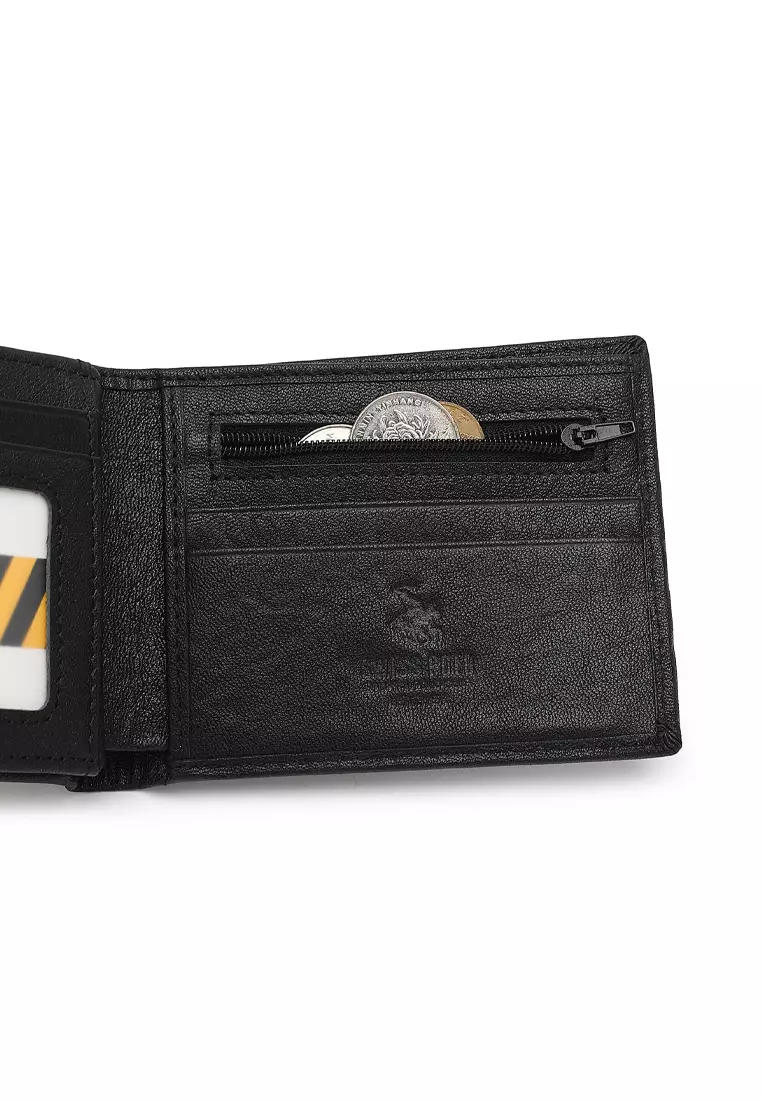 Jual Swiss Polo Men's Genuine Leather RFID Blocking Fortune Wallet