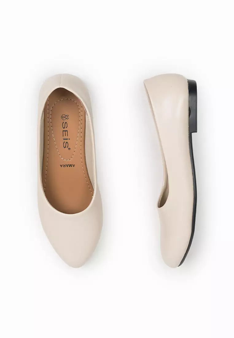 Seis Amara Sepatu Flatshoes Wanita series-CREAM