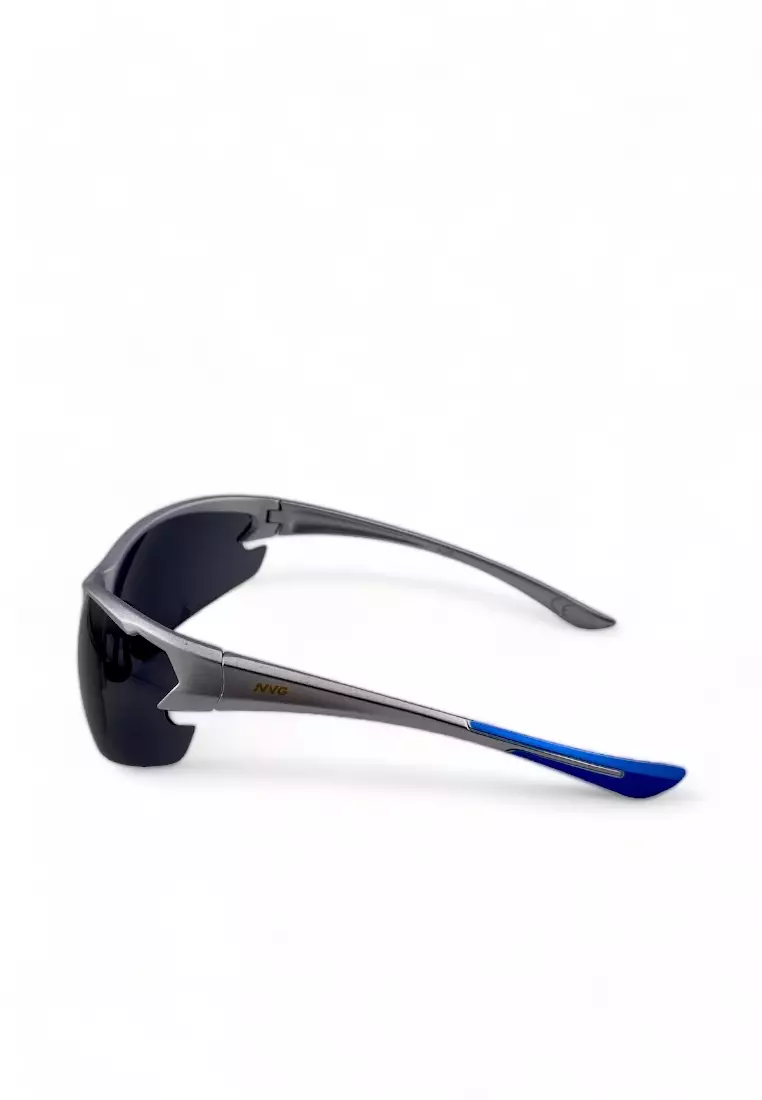 Unisex's Rectangle Frame Grey Plastic UV Protection Sunglasses SUNSC36312