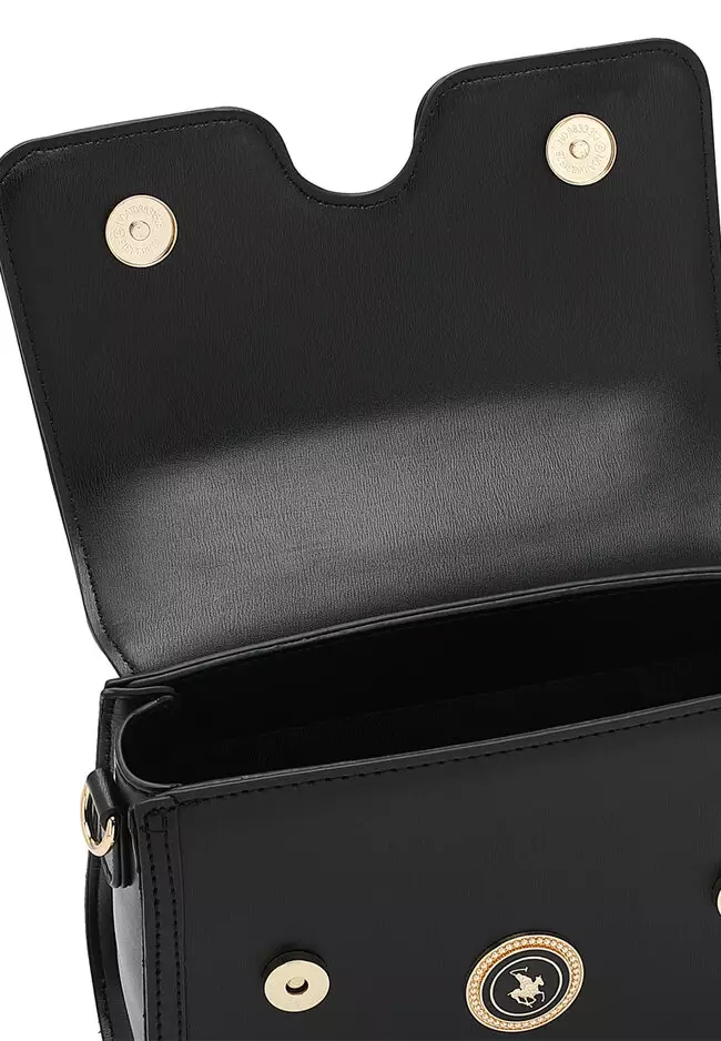 Top Handle Bag / Sling Bag / Crossbody Bag - Black