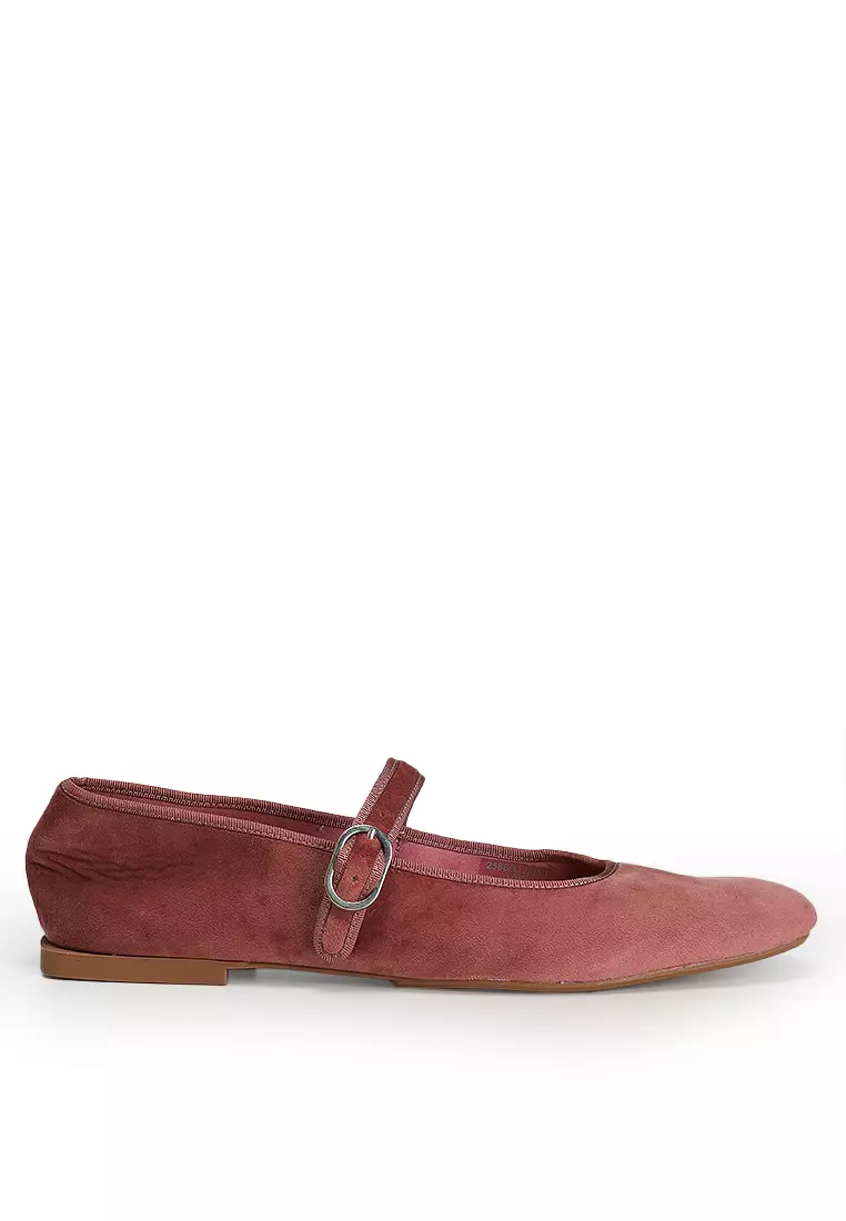 Velvet Mary Jane Flats