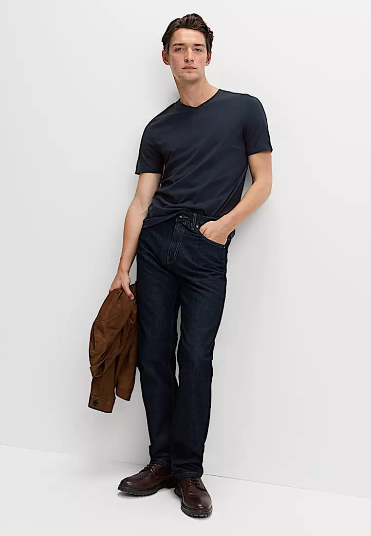 Pure Cotton V Neck T-Shirt