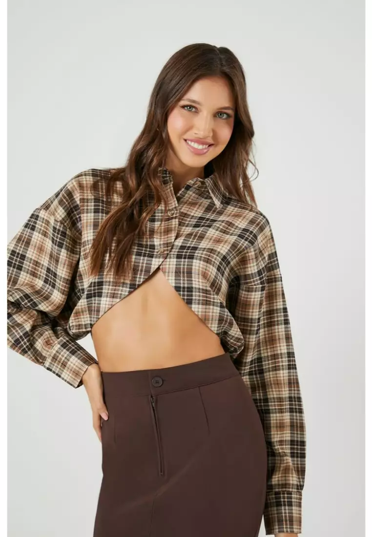 Forever 21 clearance plaid crop top