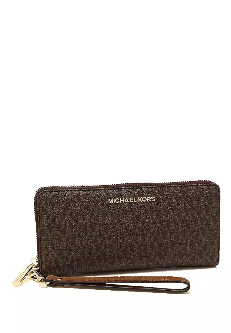 Monogram michael kors wallet new arrivals