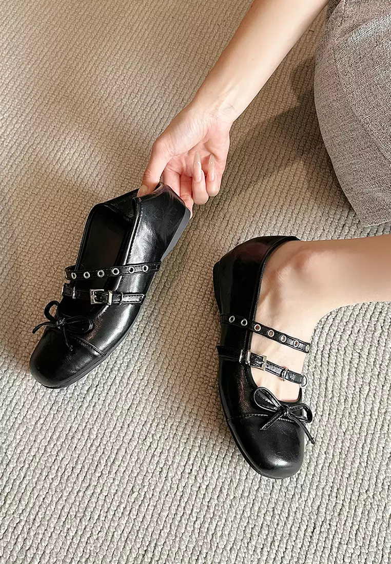 Bowknot Elevated Heel Mary Jane Shoes WW619-2