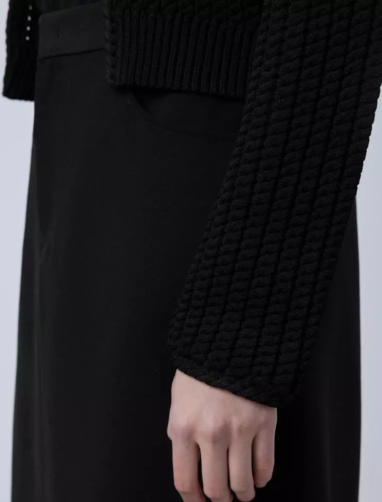 修身短款開襟毛衫