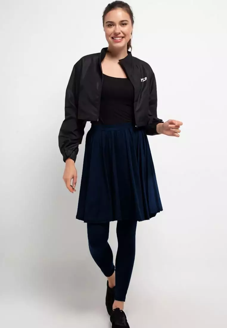 LB060 Leging Rok Olahraga Dual Layer (2-In-1) Navy