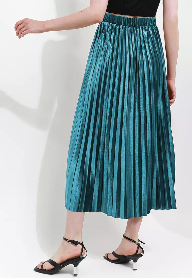 Pleated Skirt Velvet