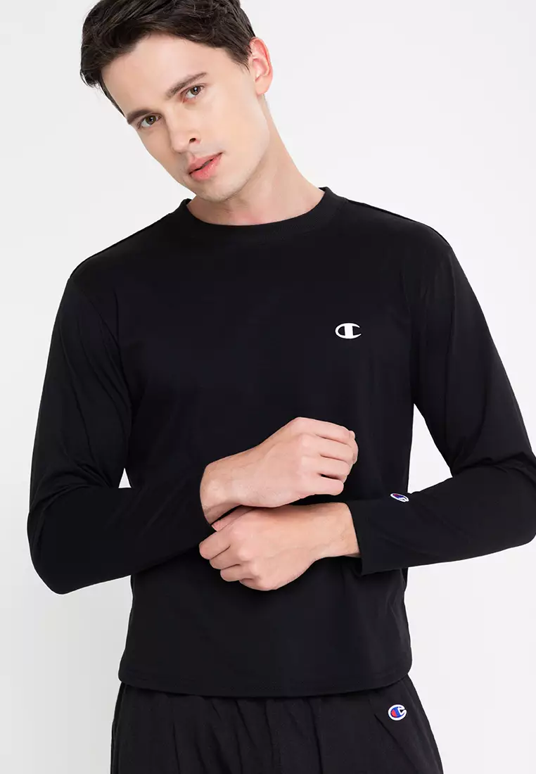 Champion long sleeve deals t shirt black