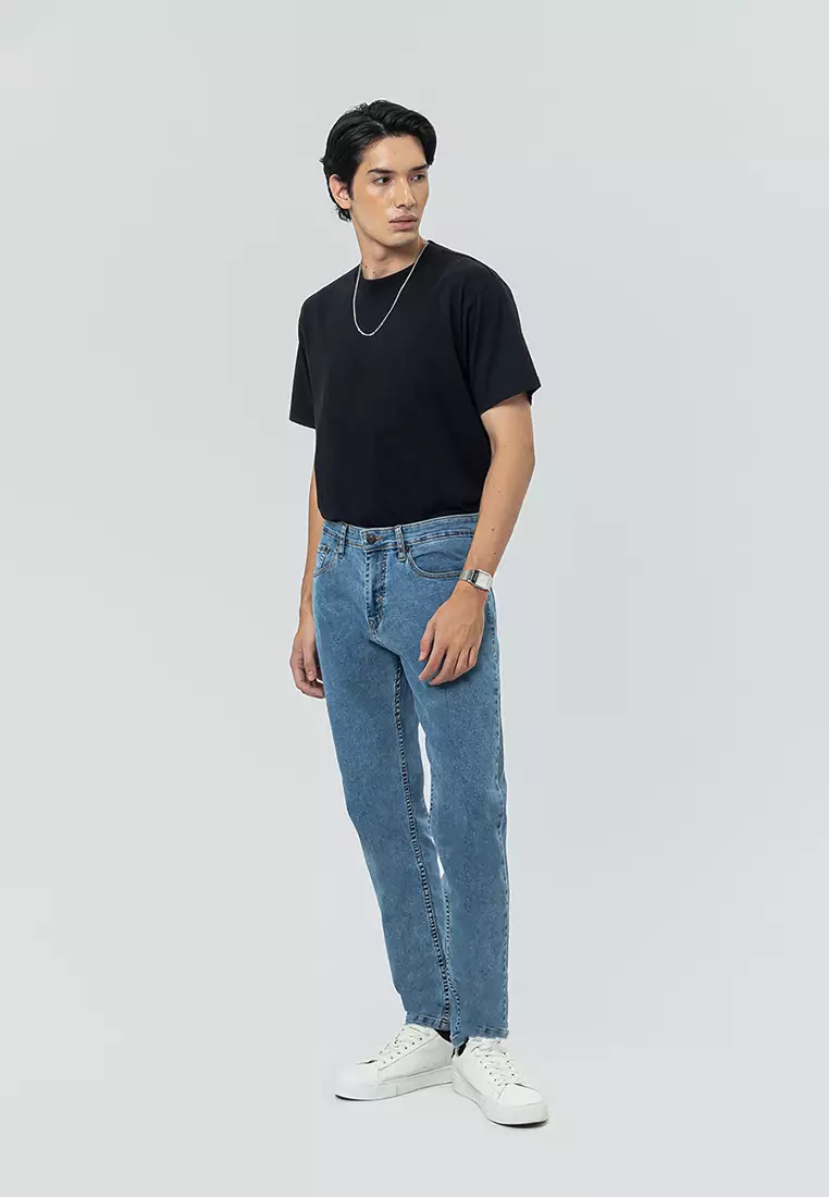812 SLIM TAPER SLUB STRETCHED JEANS LIGHT BLUE - Celana Panjang Denim Pria
