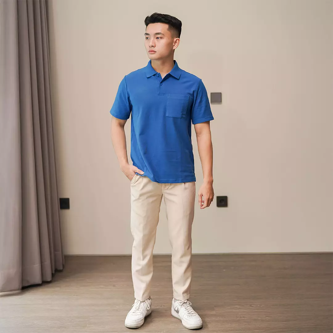 Kale PARKER BLUE / Polo Shirt Reguler Fit / Kaos Polo Pria / Kaos Pria / Kaos Kerah