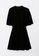 LC WAIKIKI black Crew Neck Straight Short Sleeve Viscose Women's Dress FAA37AABB9B423GS_7
