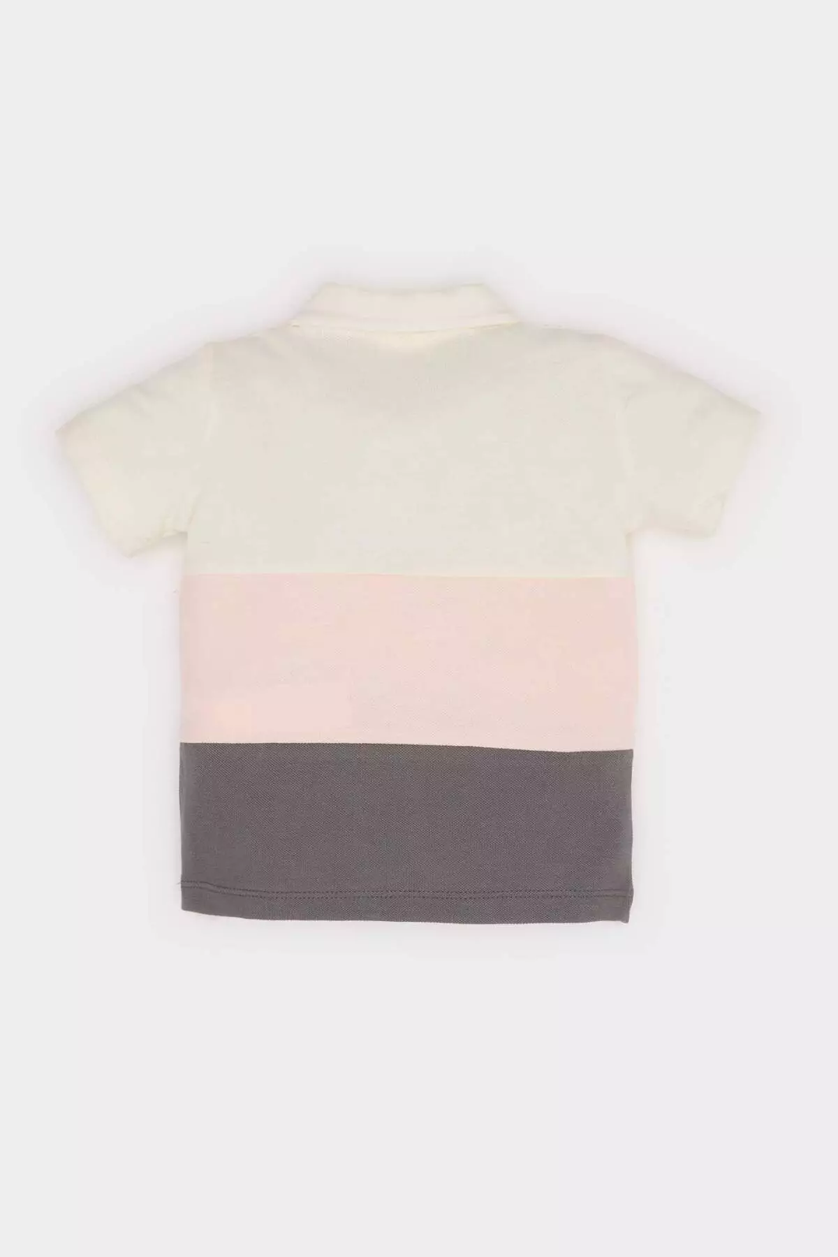 Baby Boy Polo Collar Color Block Pique Short Sleeve T-Shirt B9247A525Sm