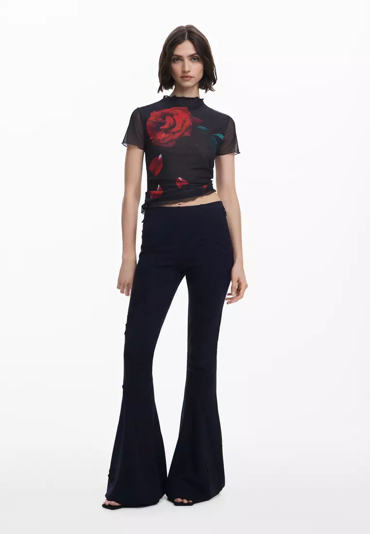 Tyler McGillivary floral bell-bottom pants