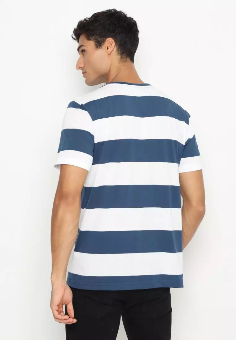 Matsuda T Shirt Pria Kaos Stripe Nanao