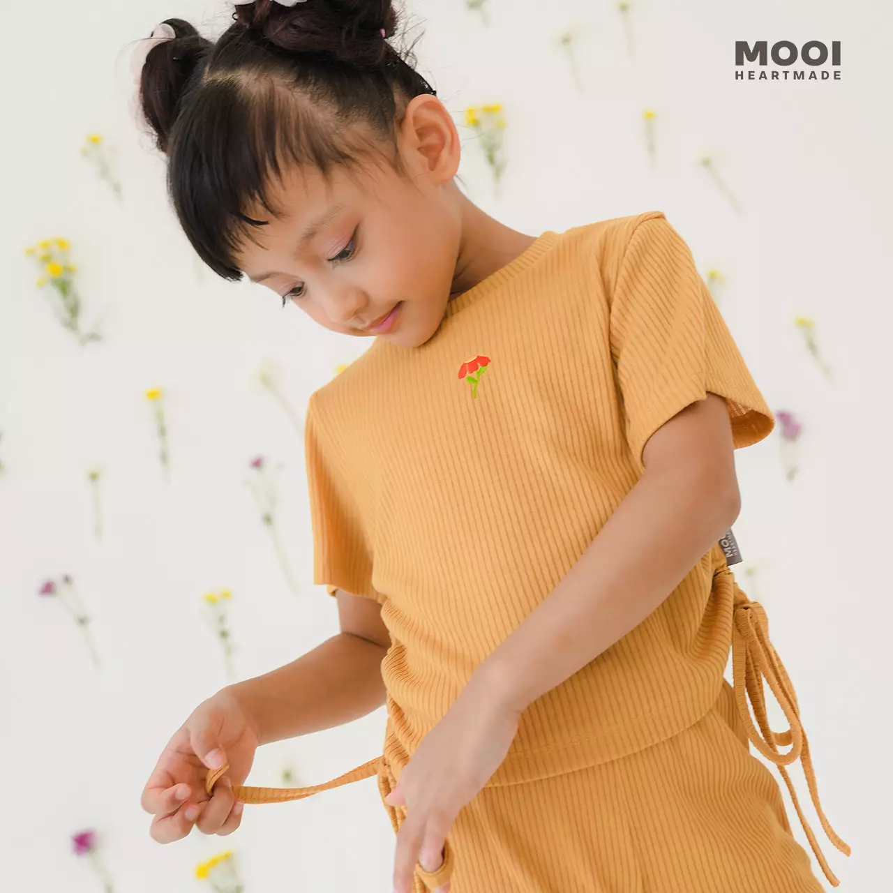 Mooi Atasan Anak Perempuan Heidi Top - Pink Peach