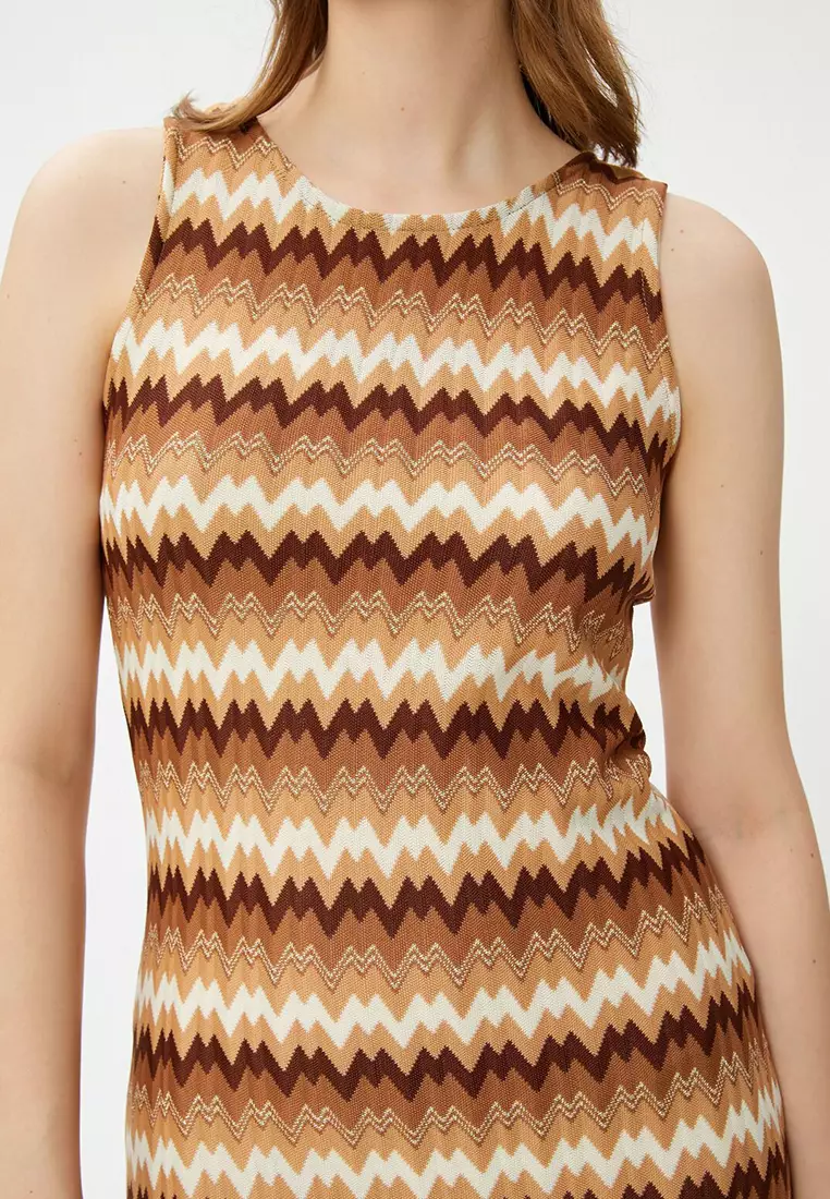 Jual KOTON Sleeveless Round Neck Midi Dress Original 2025 ZALORA