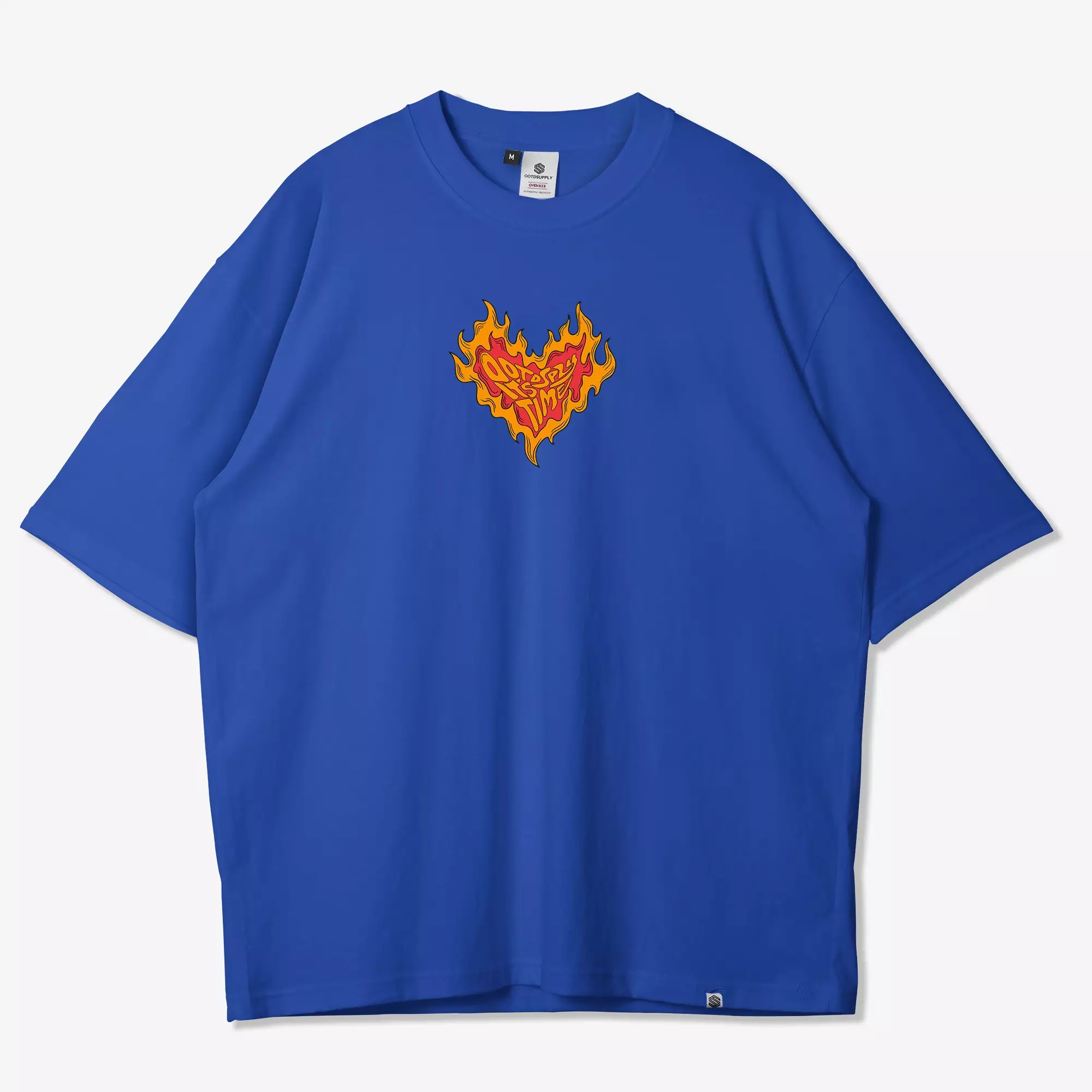 OOTDSUPPLY Oversized Tshirt On Fire l Kaos Oversize Pria dan Wanita 145