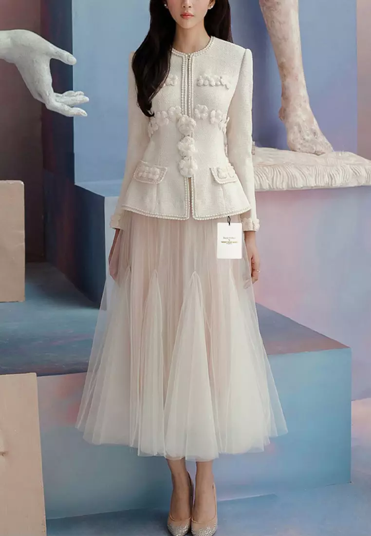 Mesh skirt best sale with jacket