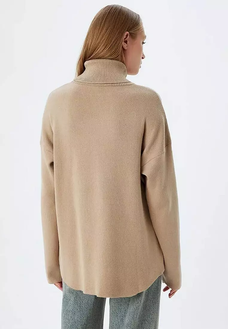 Turtleneck Oversize Knitwear Sweater