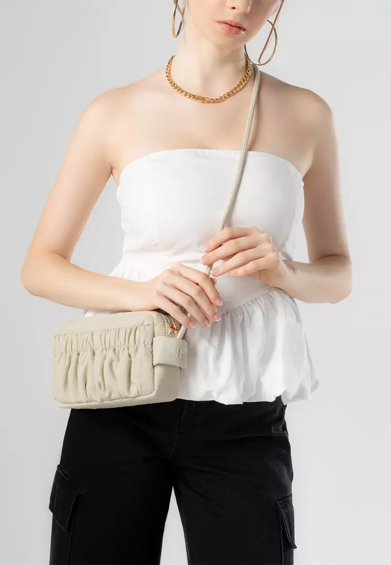 Poofah Crossbody Bag - Beige