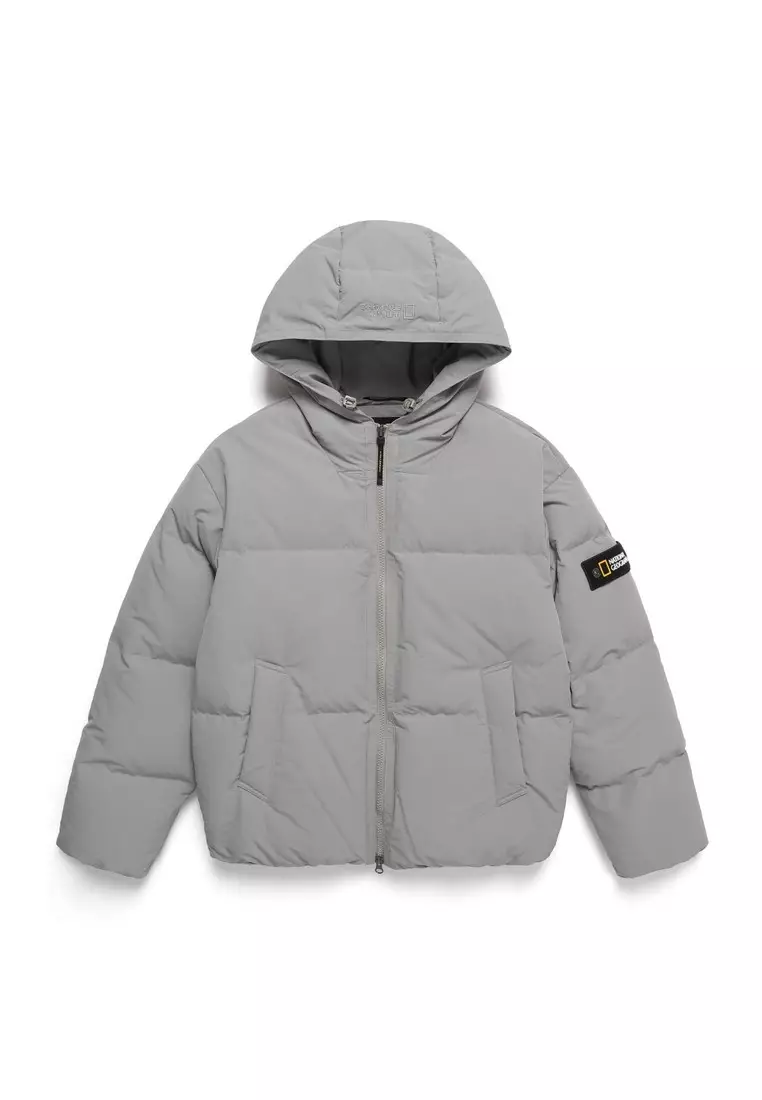 男女同款HERON連帽羽絨外套