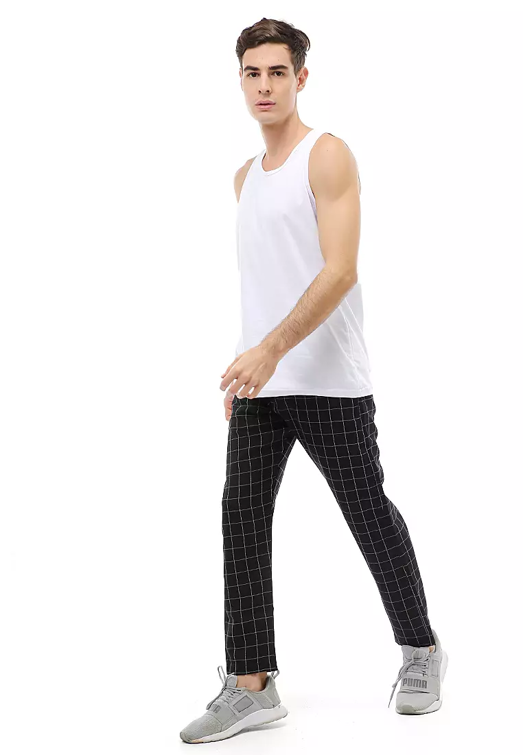 Agies Pakaian Dalam Pria Tank Top Singlet Polos Material Cotton ORIGINAL - White