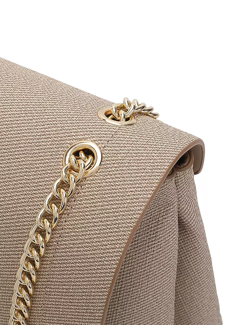 Women's Sling Bag / Crossbody Bag / Shoulder Bag (Tas Selempang Wanita / Tas Bahu Wanita) - Krem