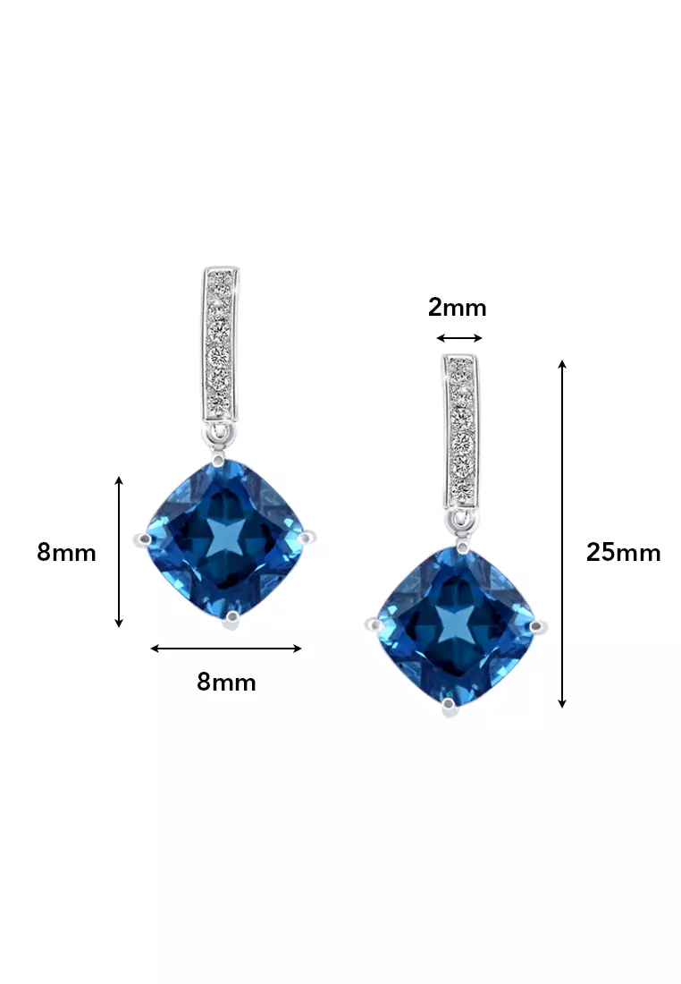 Mens blue hotsell diamond earrings