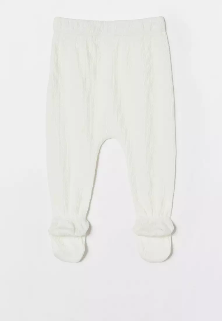 Organic Pointelle Footed Leggings