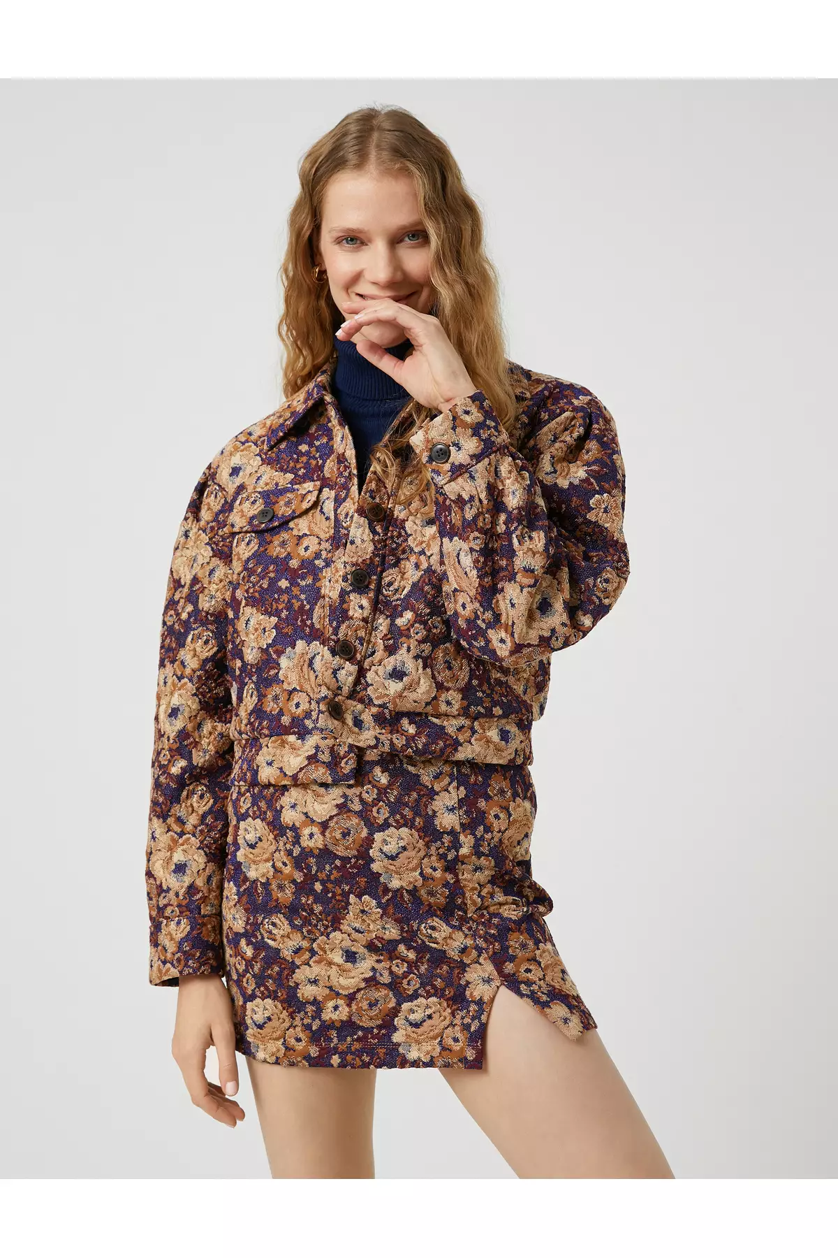 Buy KOTON Floral Crop Biker Jacket Online ZALORA Malaysia