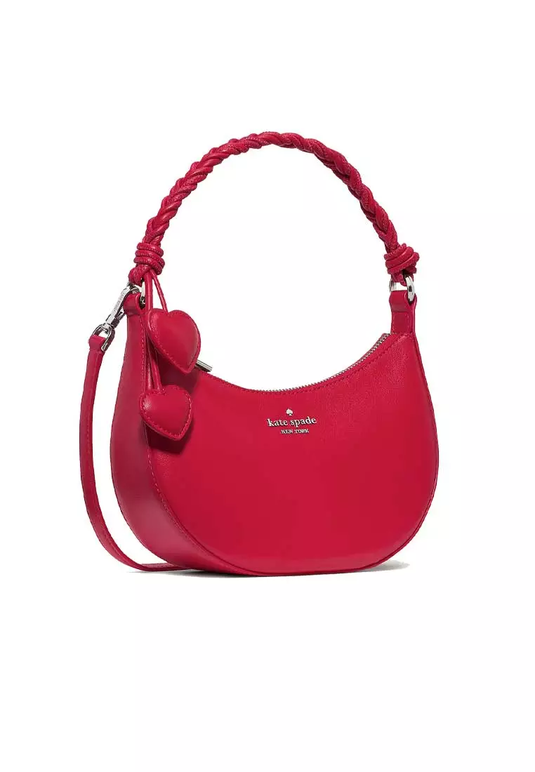 Nova Braided Strap Shoulder Bag Cherry Rouge KN610