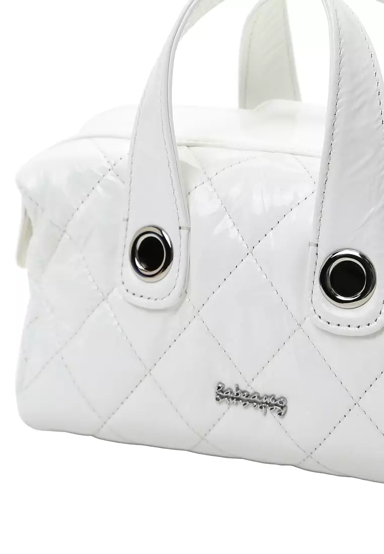 Chain Top Handle Tool Box Bag - Distressed White