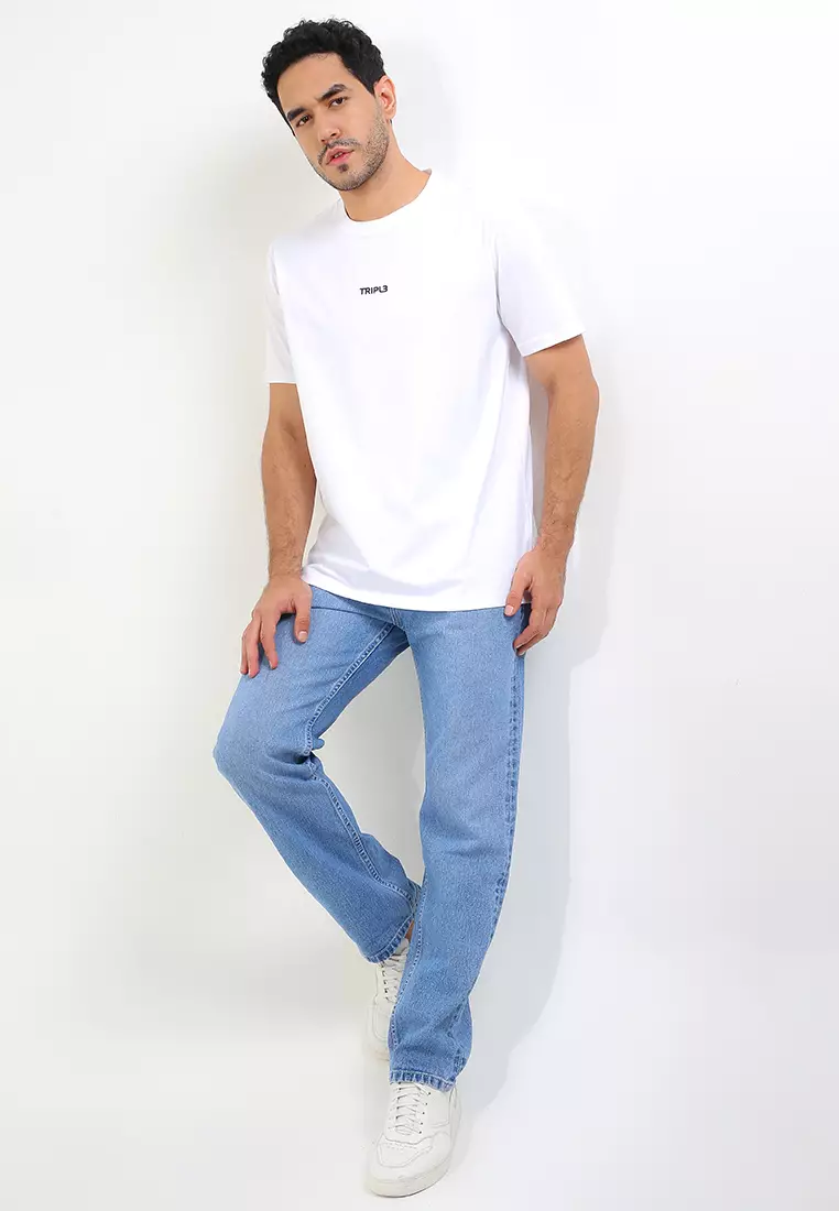 TRIPLE Celana Jeans Non Stretch Regular Fit Medium Wash (191 888 05 BWD)