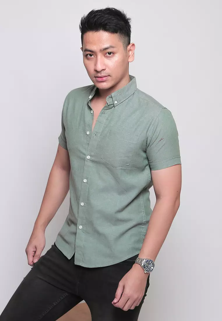 Forest Green Oxford SS Shirt