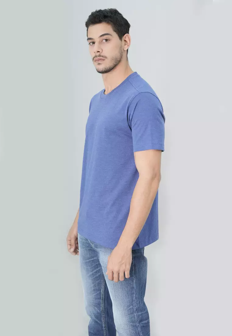 Johnwin - Kaos Essential Regular Fit Warna Biru FTS.622.S484.02.C-S/S