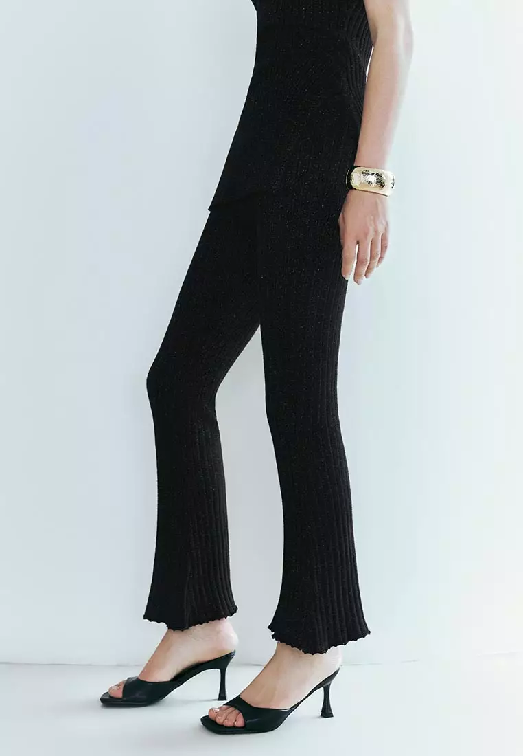 Skinny Knitted Flare Pants