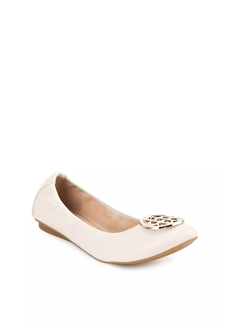 Elisa J2425-6 Flat Shoes Off White