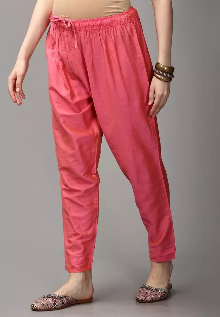 Pinking Perfect Maternity And Nursing Silk Kurta Set