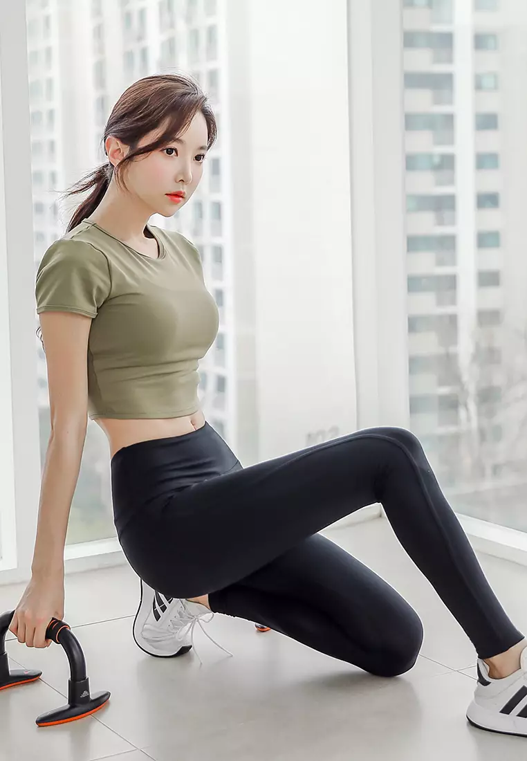 (2PCS) Quick Dry Running Fitness Yoga Dance Set (Tops+Bottoms)