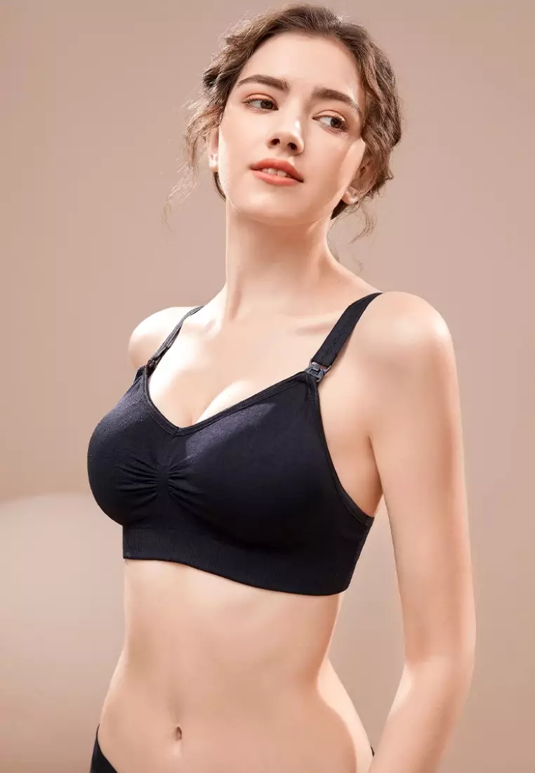 Grace Nursing Push Up Bra in Black Maternity Bra