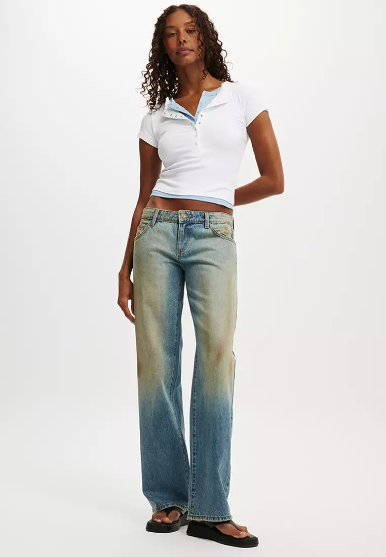 Low Rise Straight Jeans