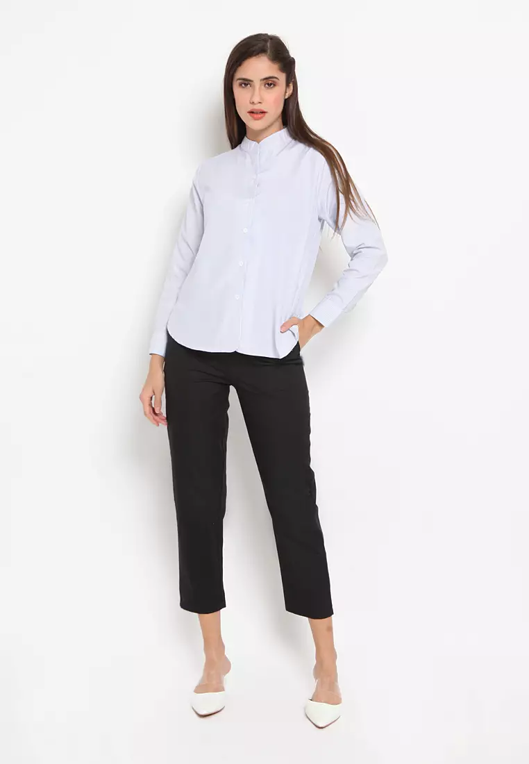 Ava Light Blue Blouse