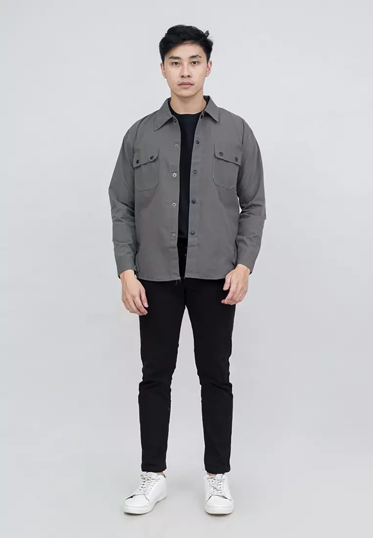 houseofcuff jaket parka abu tebal pria unisex strong n fearless